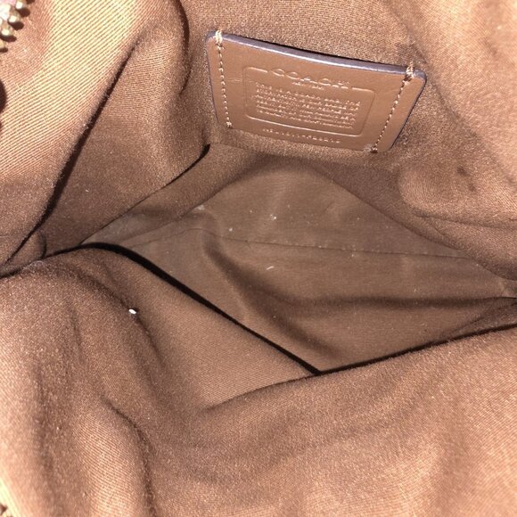 Signature Crossbody & Wristlet Set Brown Khaki Leather Trim - Picture 7 of 16